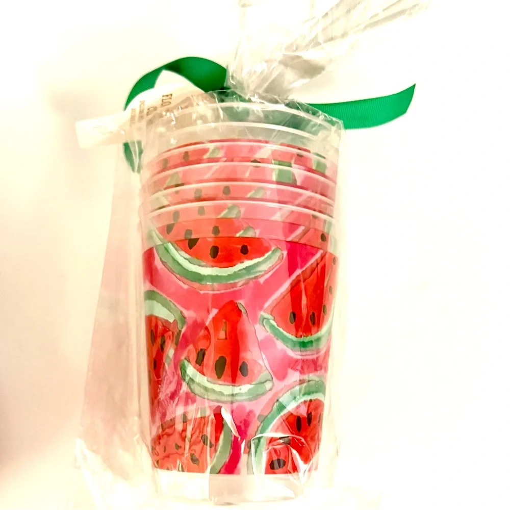 Mud Pie Watermelon Party Tableware Set - Red and Green